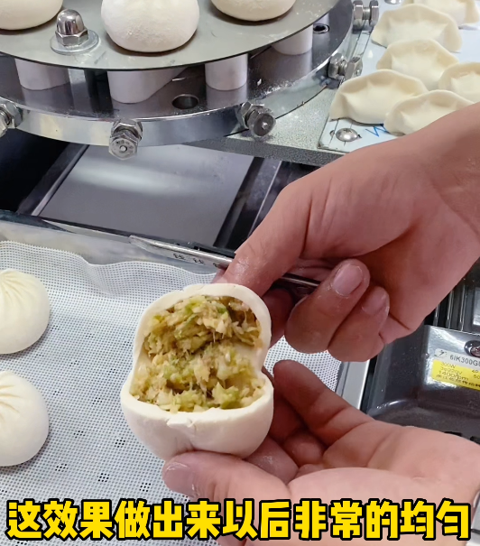桌臺(tái)式包子餃子一體機(jī)做出來(lái)的包子